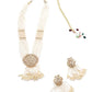 Typical faux pearl necklace with earrings - Rajwada