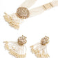 Typical faux pearl necklace with earrings - Rajwada