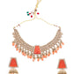 Unique Gold  and Orange Queensy Choker Set for Women - Rajwada