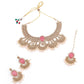 Unique Gold  and Pink Queensy Choker Set for Women - Rajwada