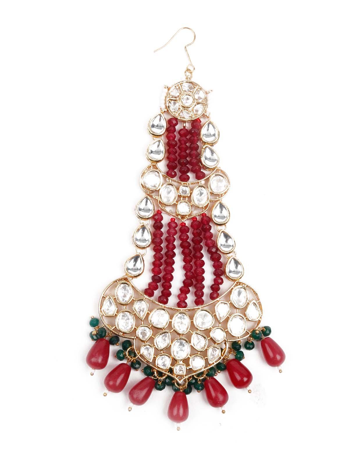 UNIQUE PEARL AND KUNDAN MAANGTIKKA/JHOOMER/PASSA - Rajwada