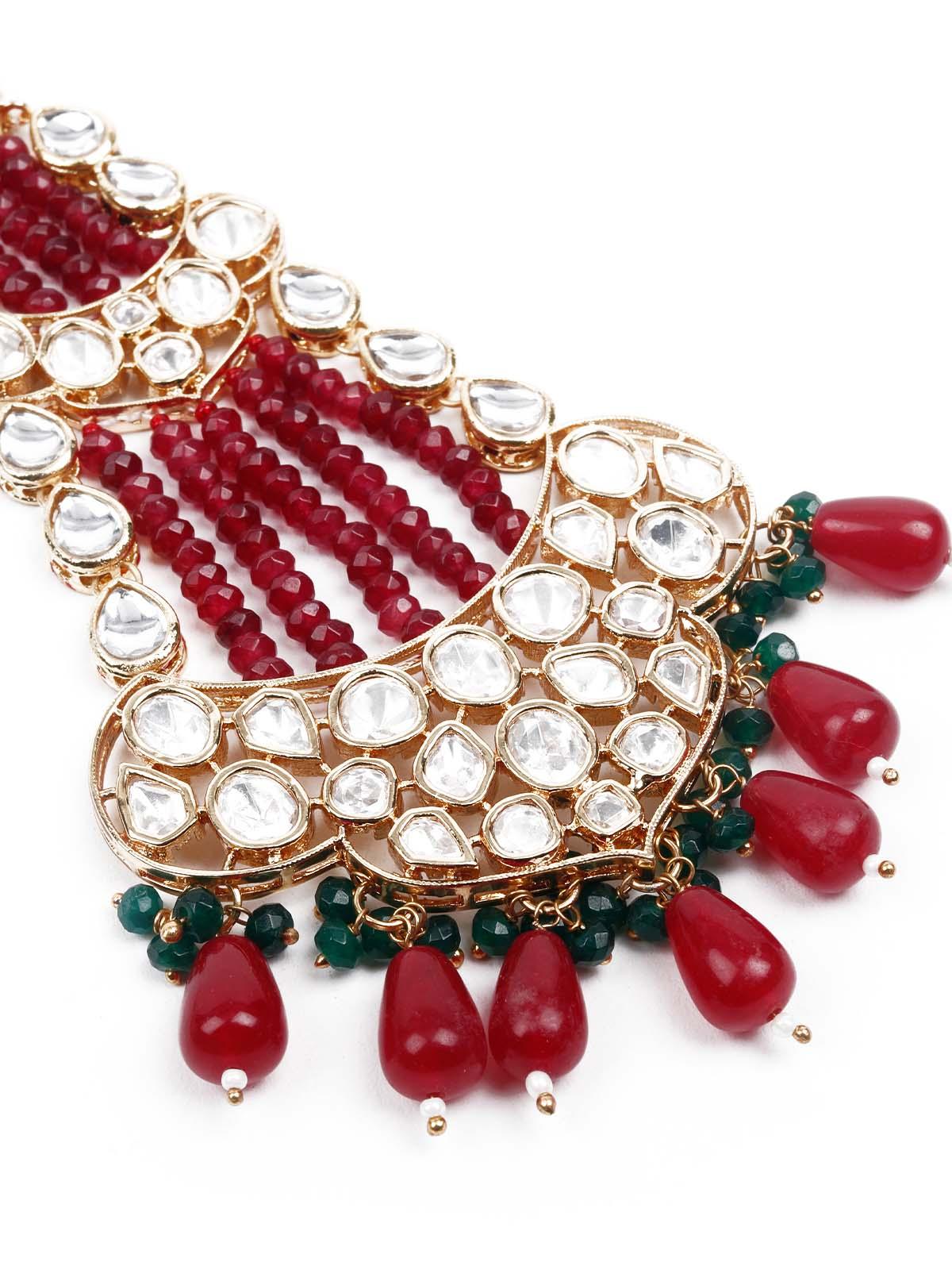 UNIQUE PEARL AND KUNDAN MAANGTIKKA/JHOOMER/PASSA - Rajwada