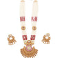 Unique White and Gold Traditional Necklace Set for Women - Rajwada
