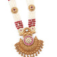 Unique White and Gold Traditional Necklace Set for Women - Rajwada