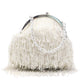Vintage Silver Beaded Tassel Batua - Rajwada