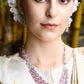 Violet Trendy Necklace with Earrings - Rajwada