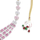 Violet Trendy Necklace with Earrings - Rajwada