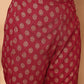 Rajwada Maroon Rayon Solid A Line Kurta set for Women
