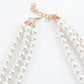 White and Black Pearl Beaded 3 Layered Necklace - Rajwada