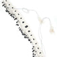 White And Black Pearl Beads Velvet Base Belt - Rajwada