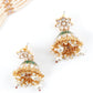 White And Dark Green Kundan Style Choker Necklace Set - Rajwada
