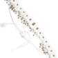 White And Grey Pearl Beads Velvet Base Belt - Rajwada