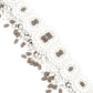 White And Grey Pearl Beads Velvet Base Belt - Rajwada