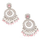 White and Pink Wonder Of An Earring - Rajwada