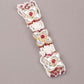 White and red beaded floral bracelet - Rajwada