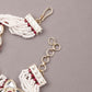 White and red beaded floral bracelet - Rajwada