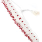 White And Red Pearl Beads Velvet Base Belt - Rajwada