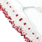 White And Red Pearl Beads Velvet Base Belt - Rajwada