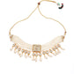 White Beaded Kundan Choker Necklace - Rajwada