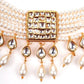White Beaded Kundan Choker Necklace - Rajwada