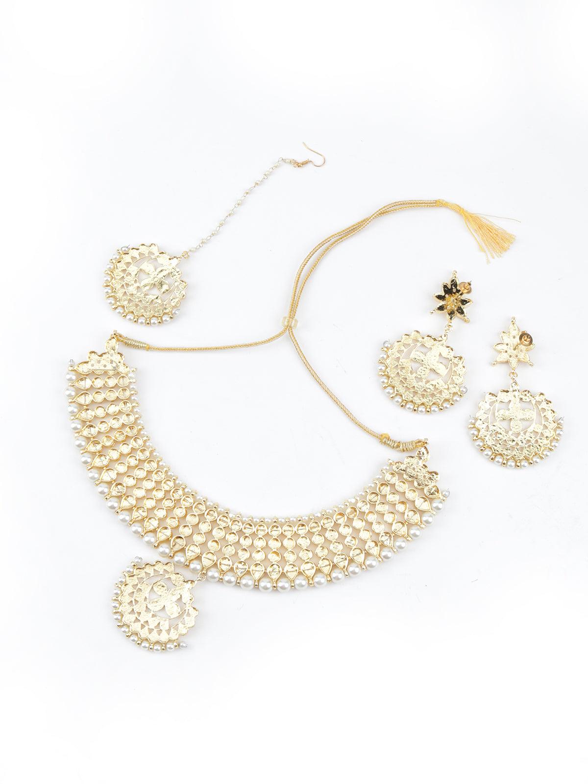 White Choker Set - Rajwada