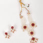 White Cluster Beaded Necklace Set - Rajwada