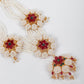 White Cluster Beaded Necklace Set - Rajwada