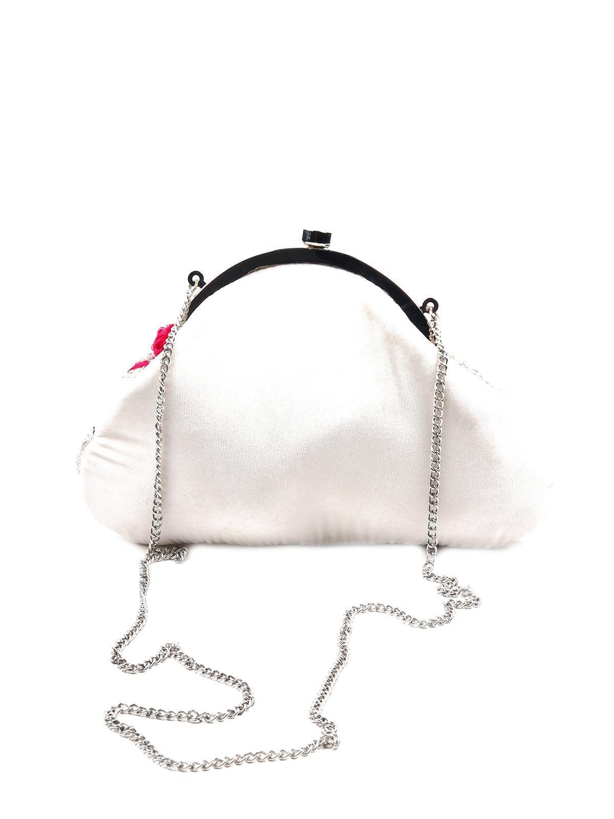 White Dressberry Zari Batuwa - Rajwada