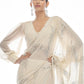 White Georgette Sequin Saree - Rajwada
