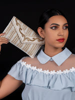 White Graceful Envelope Clutch! - Odette