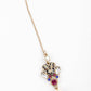 White, Magenta And Indigo Kundan Choker Set - Rajwada
