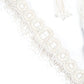 White Pearl And Rhinestone Velvet Base Belt - Rajwada