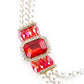 White Pearl Multi String Brooch Necklace - Rajwada