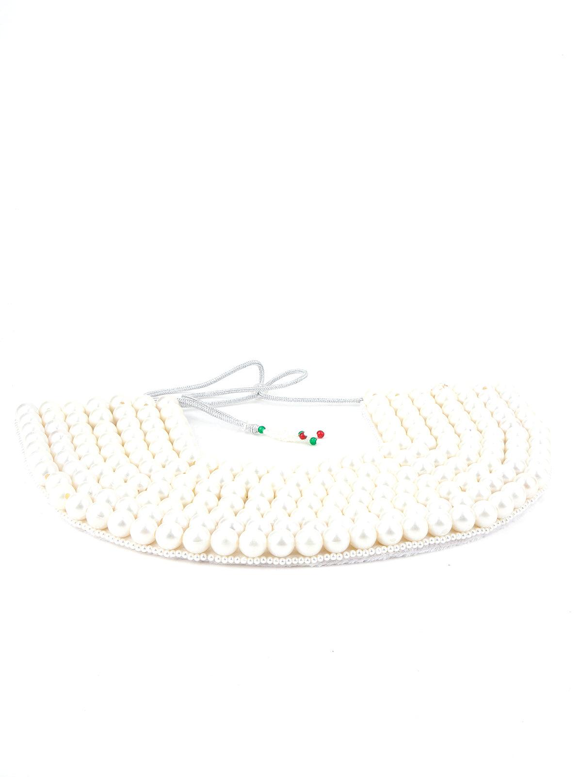 White pearl U Shaped Necklace - Rajwada