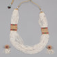 White Pearls With Gold Necklace - Rajwada