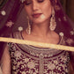 Wine Color Georgette Base Party Wear Sharara Suit - Rajwada