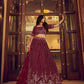 Wine Faux Georgette Designer Lehenga Choli - Rajwada