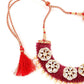 Wine Pink Onyx-Pearl-Kundan Necklace! - Rajwada