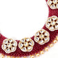 Wine Pink Onyx-Pearl-Kundan Necklace! - Rajwada