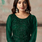 Women's Green Net Semi Stitched Salwar Suit - Rajwada