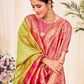 Woven Lime Green Banarasi Silk Saree - Rajwada