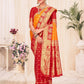 Woven Orange Colored Banarasi Silk Saree - Rajwada