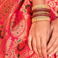 Woven Pink Banarasi Silk Saree - Rajwada