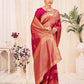 Woven Red Colored Banarasi Silk Saree - Rajwada