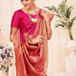Woven Red Colored Banarasi Silk Saree - Rajwada