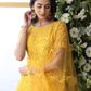 Yellow Net Anarkali - Rajwada