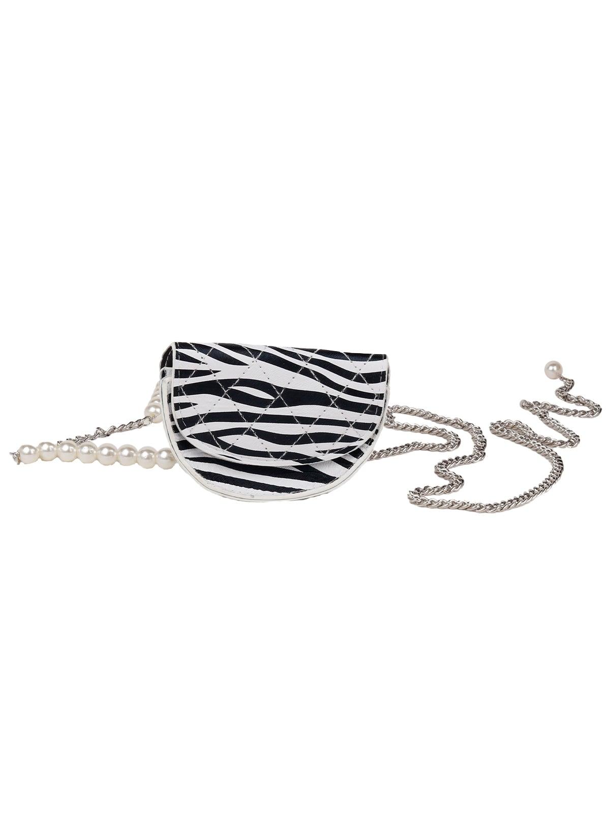 Zebra printed belt bag - Rajwada