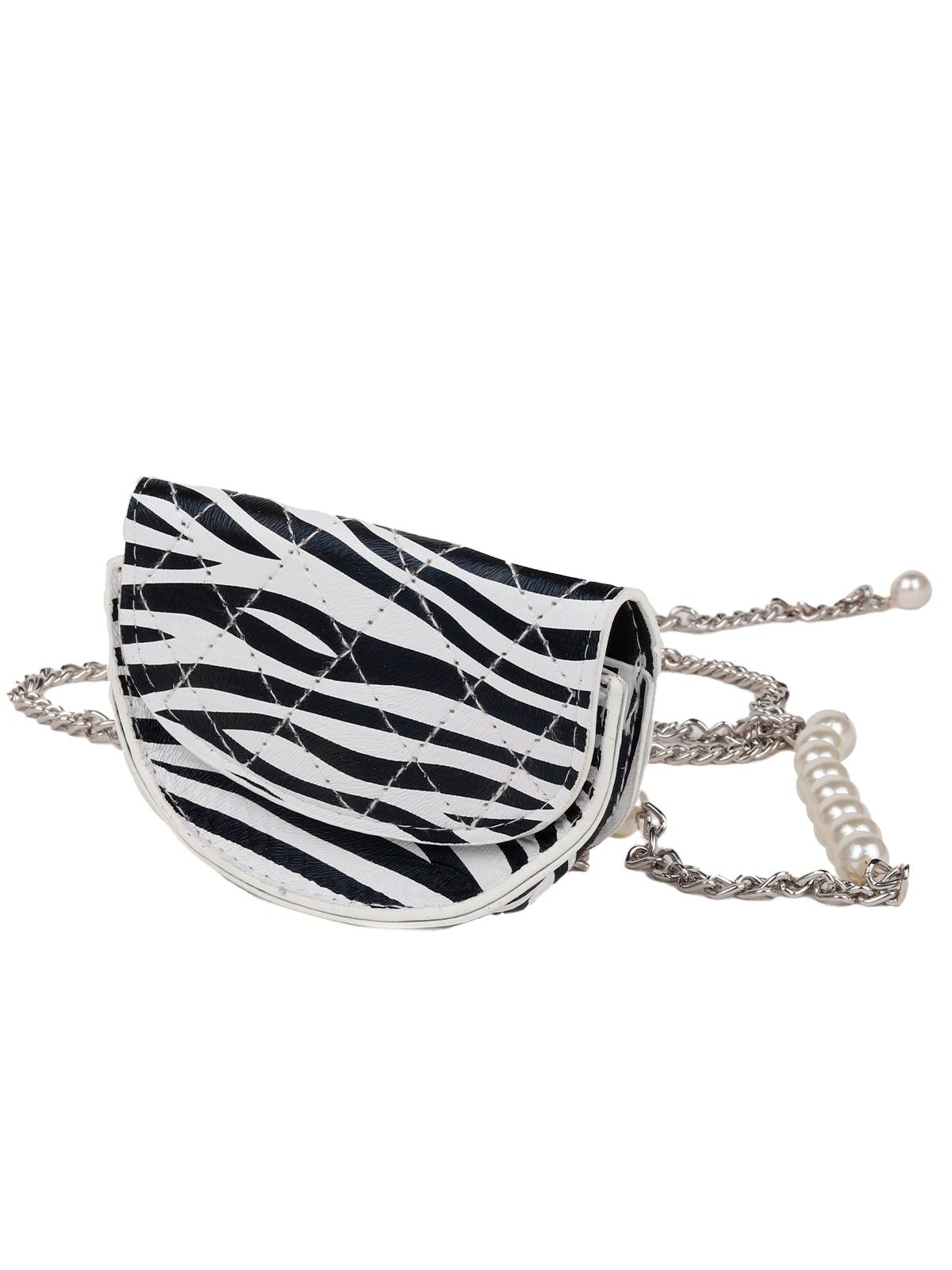 Zebra printed belt bag - Rajwada