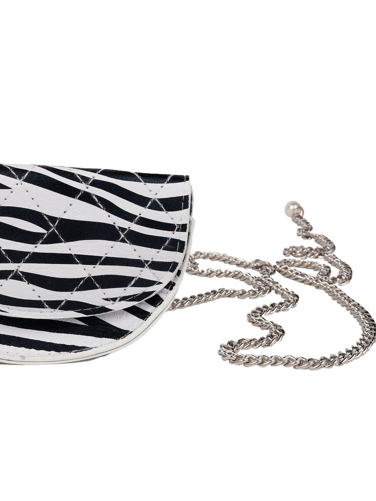 Zebra printed belt bag - Rajwada